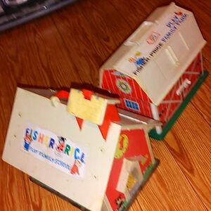 Fisher Price schoolhouse family farmhouse vintage 70s